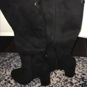 Black knee high boots